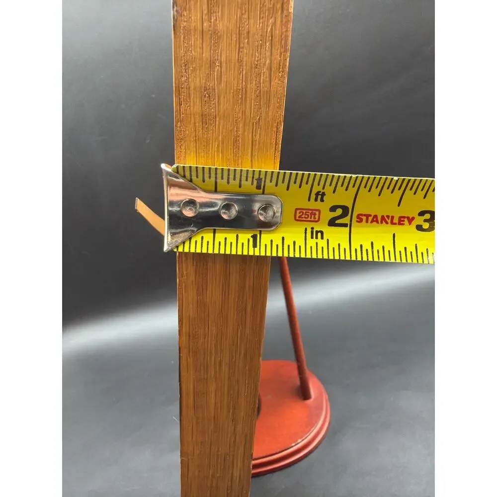 Vintage 1970s Sexton Butcher Block Wood Wall Clock USA tested WORKS USA 11” MCM